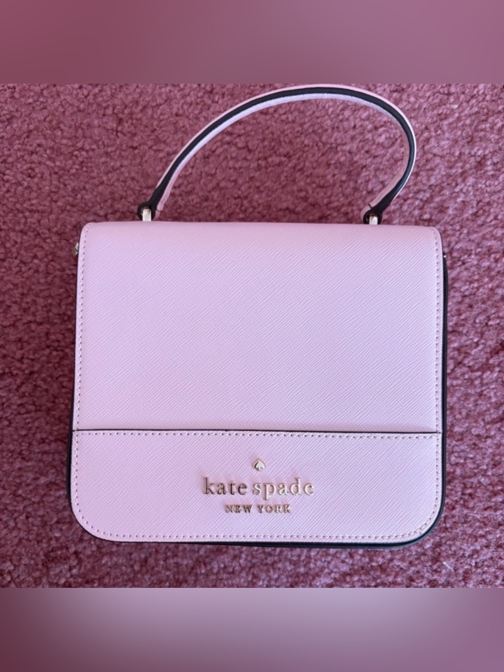 kate spade light pink top-handle satchel